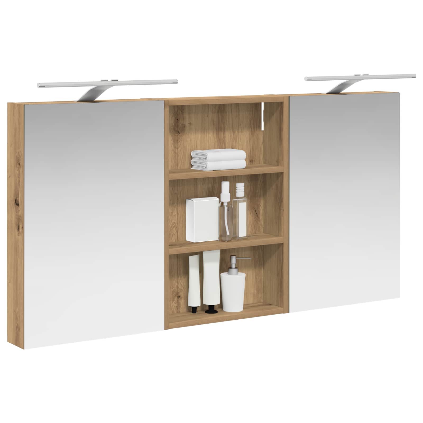 Badezimmerschrank-Set 3 pcs 80 x 10,5 x 50 cm Holzwerkstoff
