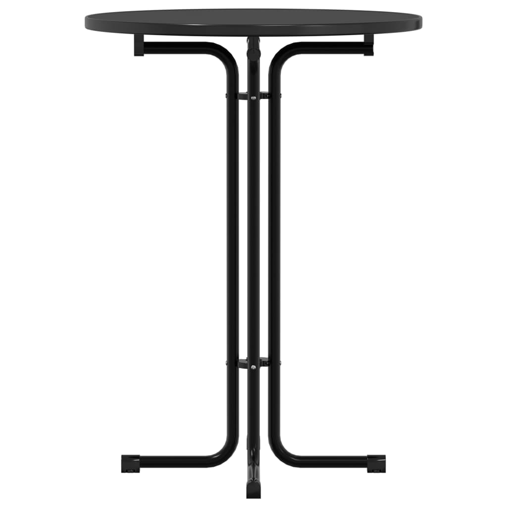 Bartisch Weiß Ø60x110 cm Holzwerkstoff und Stahl