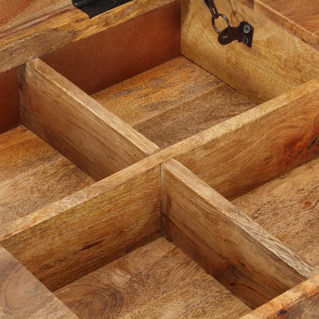 Schminktisch mit Spiegel 112x45x76 cm Akazie Massivholz