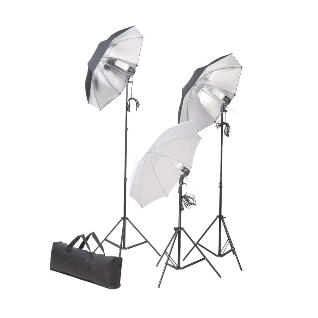Fotostudio-Set mit Lampen-Set und Hintergrund