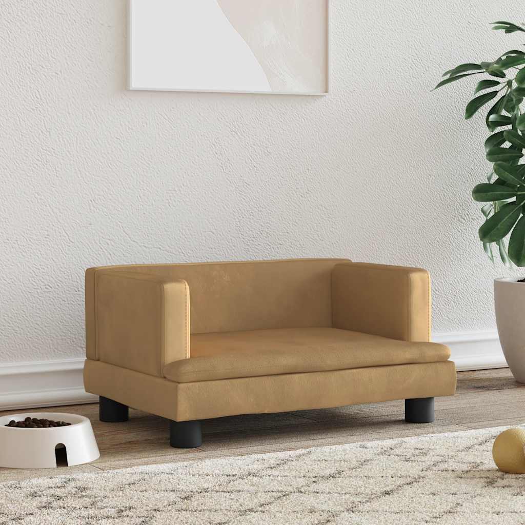 Hundebett Blau 80x45x30 cm Samt