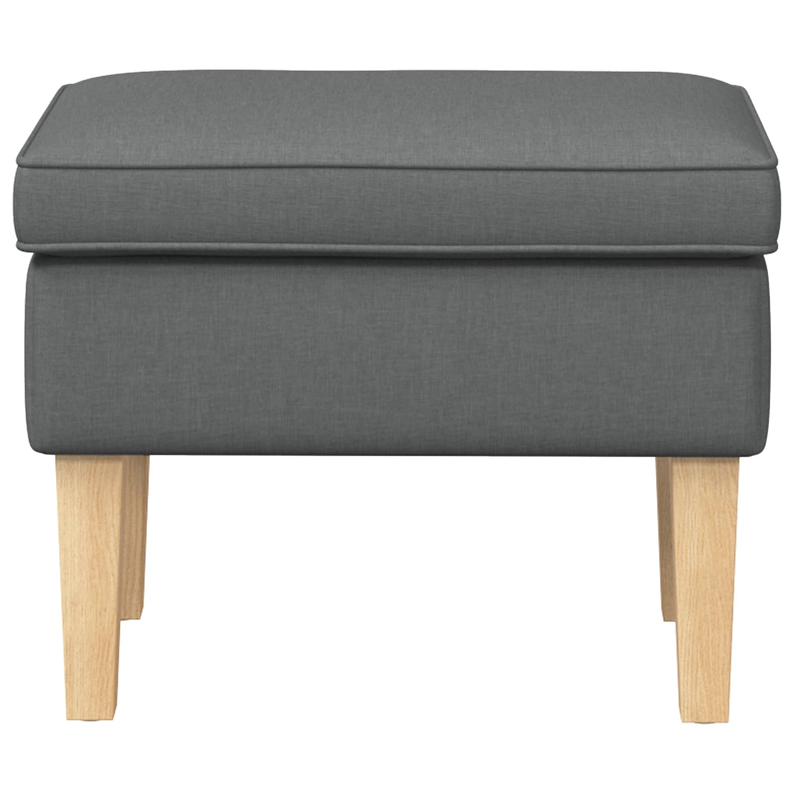 Hocker Hellgrau 55 x 35 x 41 cm Stoff