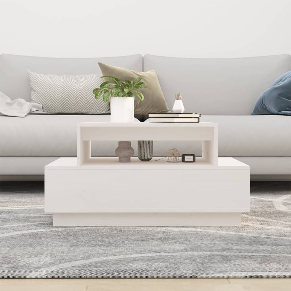 Couchtisch 80x55x40,5 cm Massivholz Kiefer