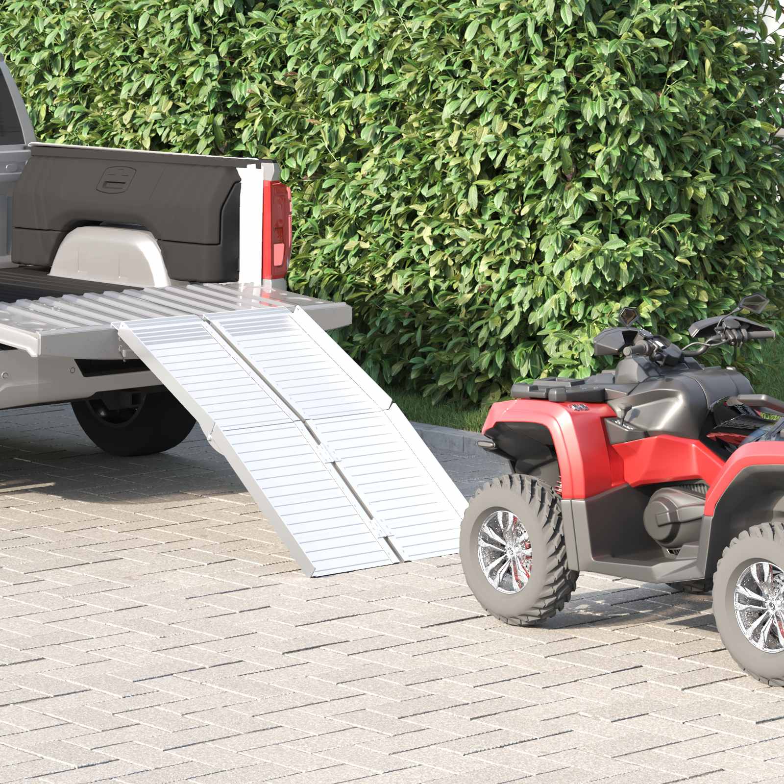 Rampe für Rollstühle 270 kg Silber 62 x 73 x 5 cm Aluminium