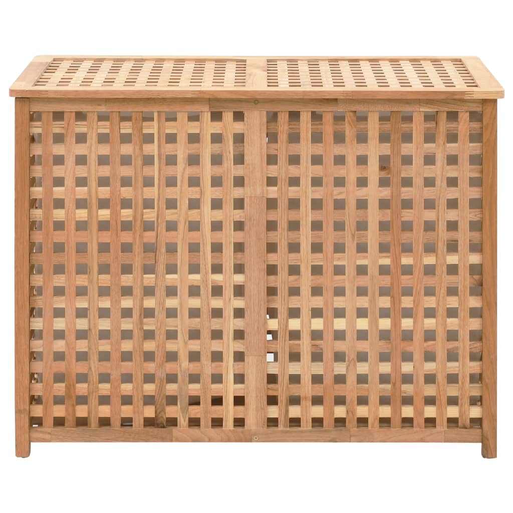 Wäschekorb 39x39x65 cm Massivholz Walnussholz