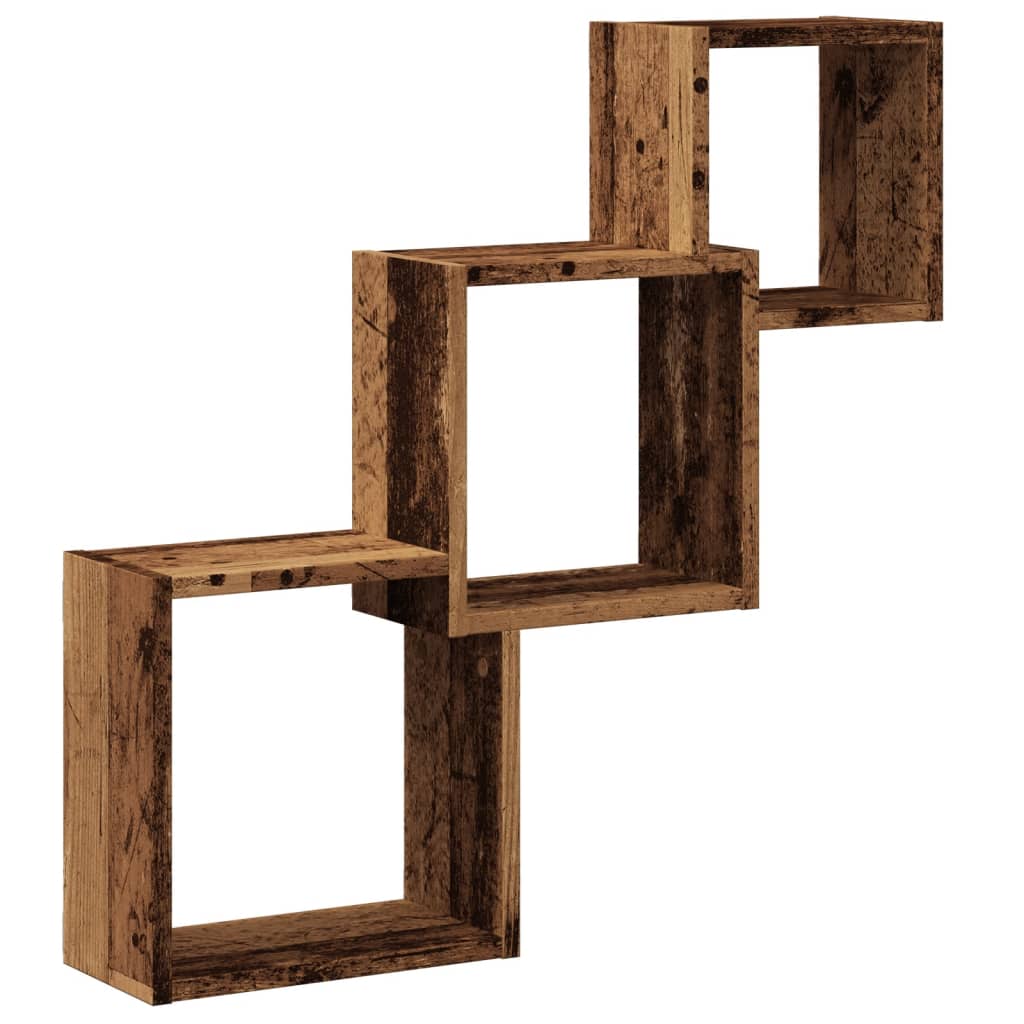 Cube Wandregale Weiß 68x15x68 cm Holzwerkstoff