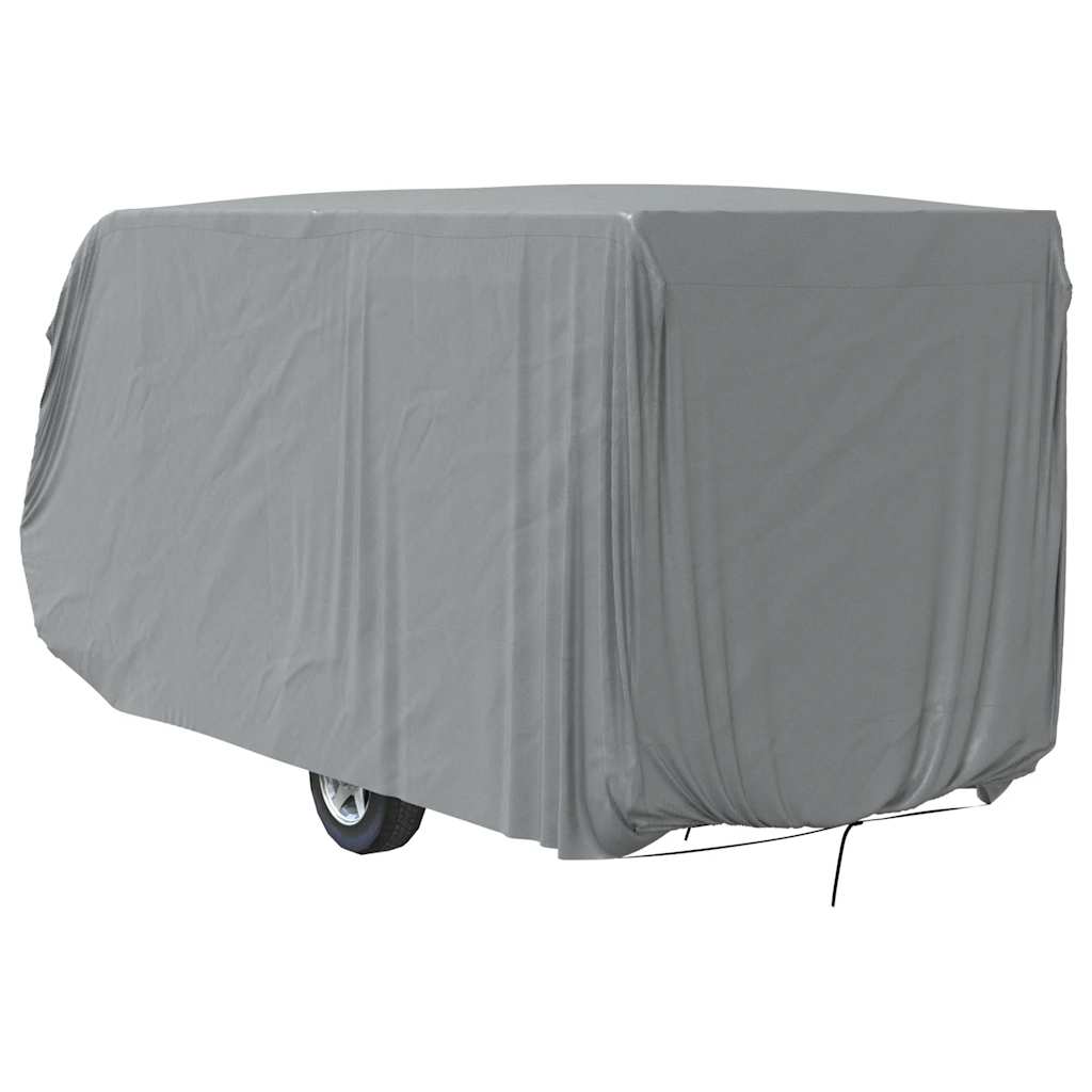 Schutzhülle für Wohnwagen Grau 460x250x220 cm Vliesstoff