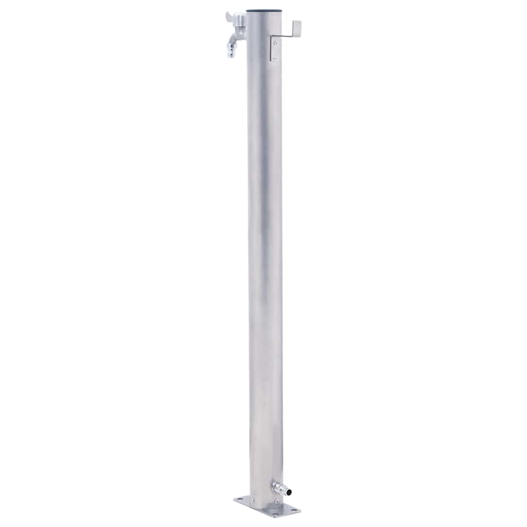 Wassersäule für den Garten 40 cm Edelstahl Quadratisch