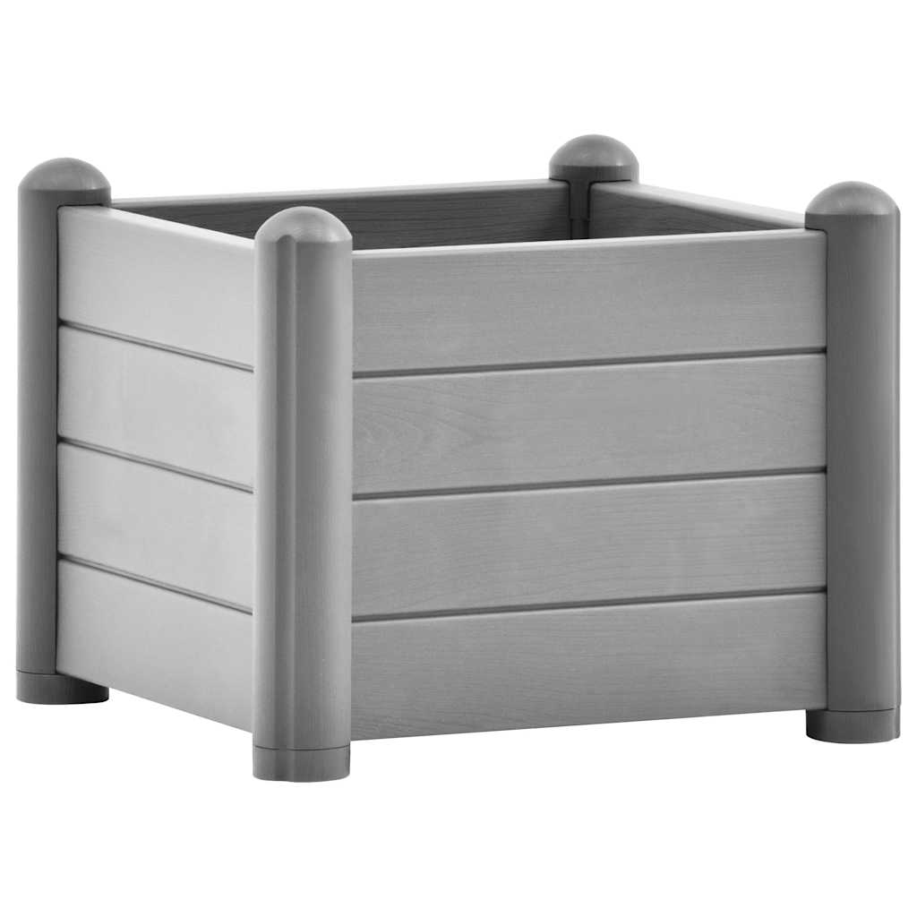 Garten-Hochbeet PP Weiß 43x43x35 cm