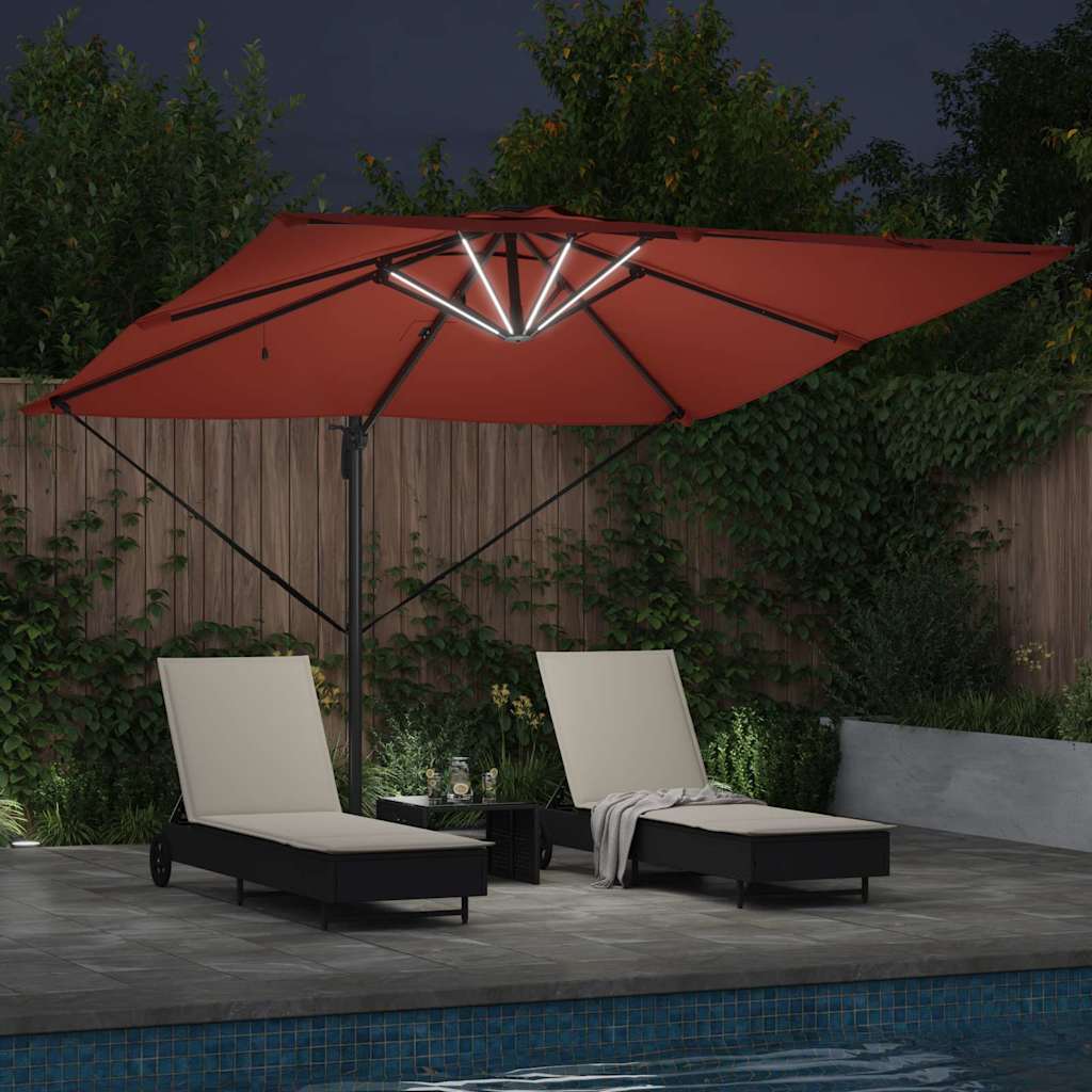Sonnenschirm Sand 286 x 284 x 270 cm Aluminium und Polyester