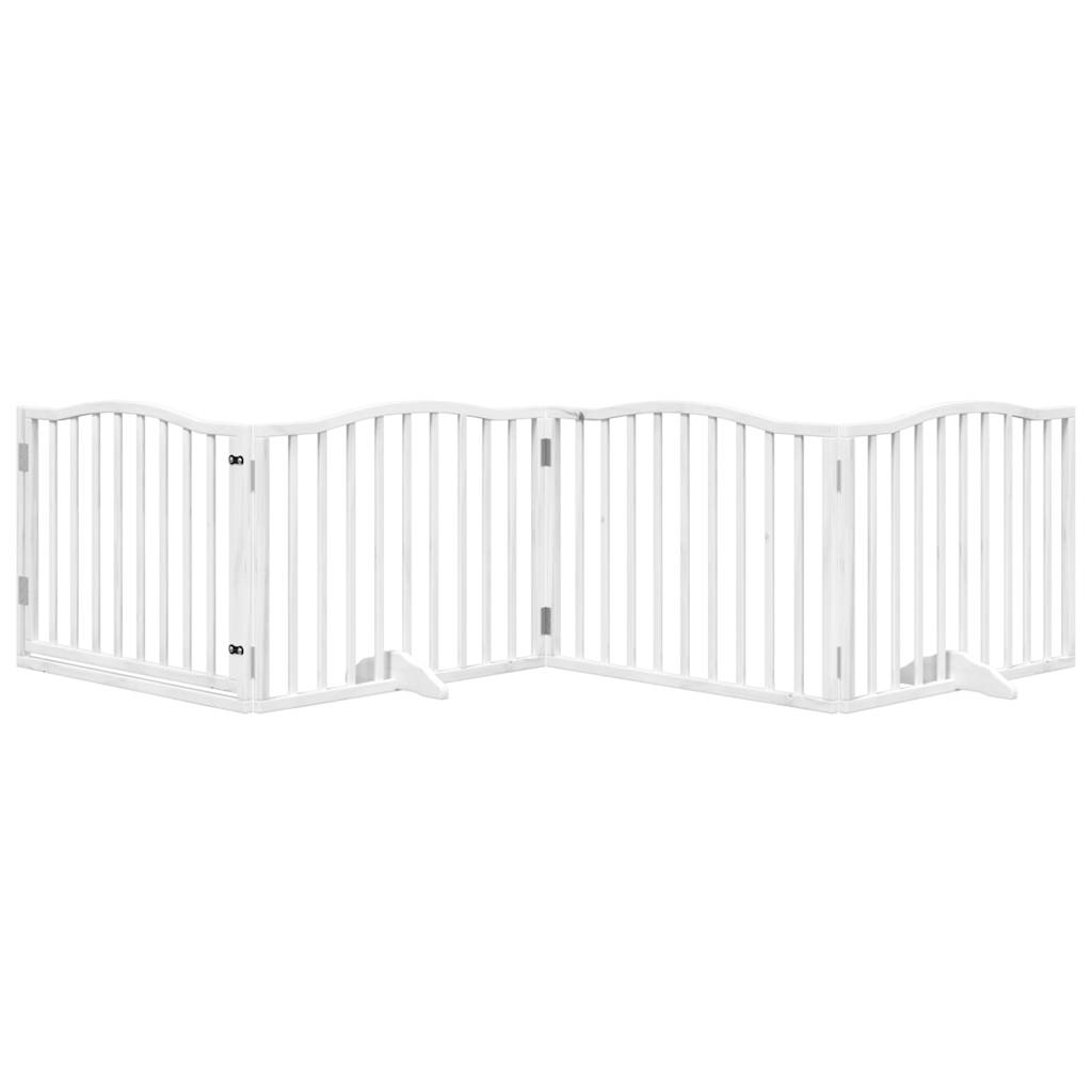 3-tlg. Hundetor Faltbar 150 cm Pappelholz