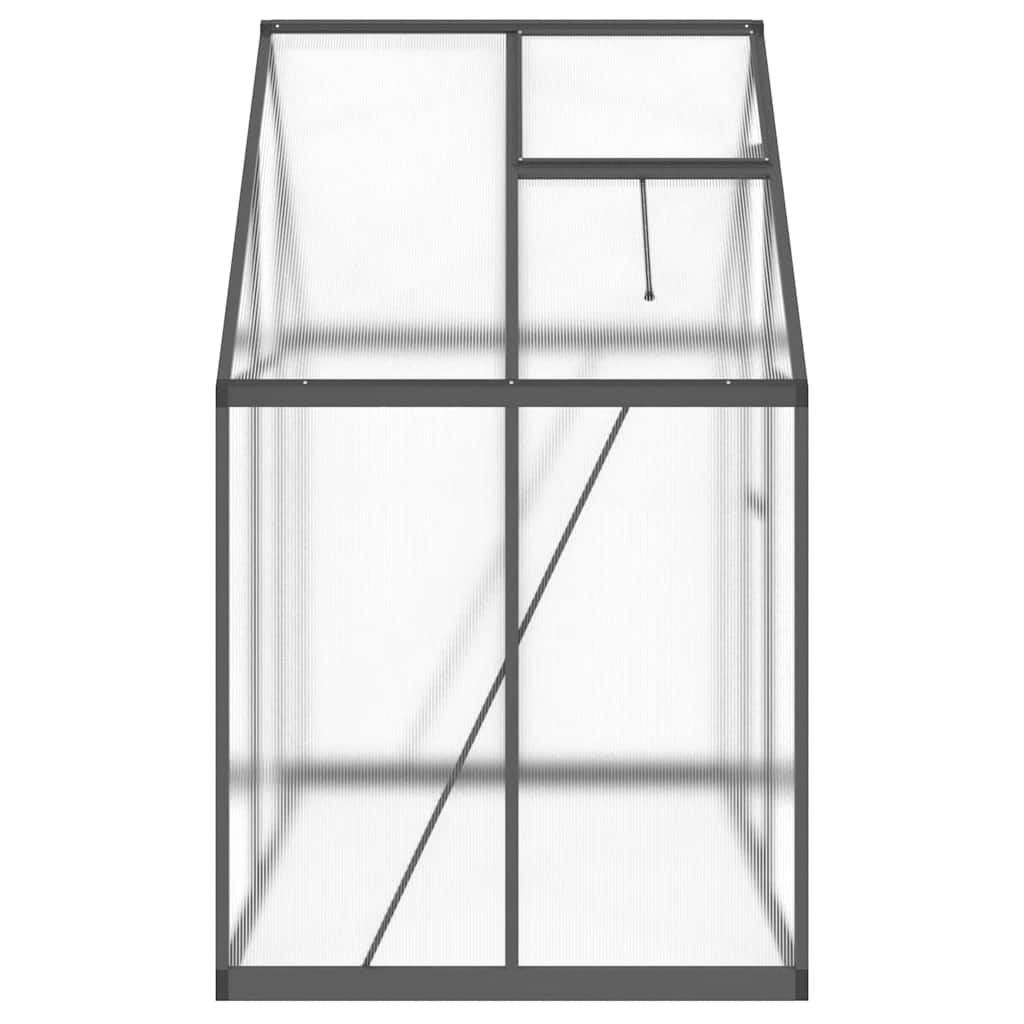 Gewächshaus mit Fundamentrahmen Silbern 169x114x202 cm Alu
