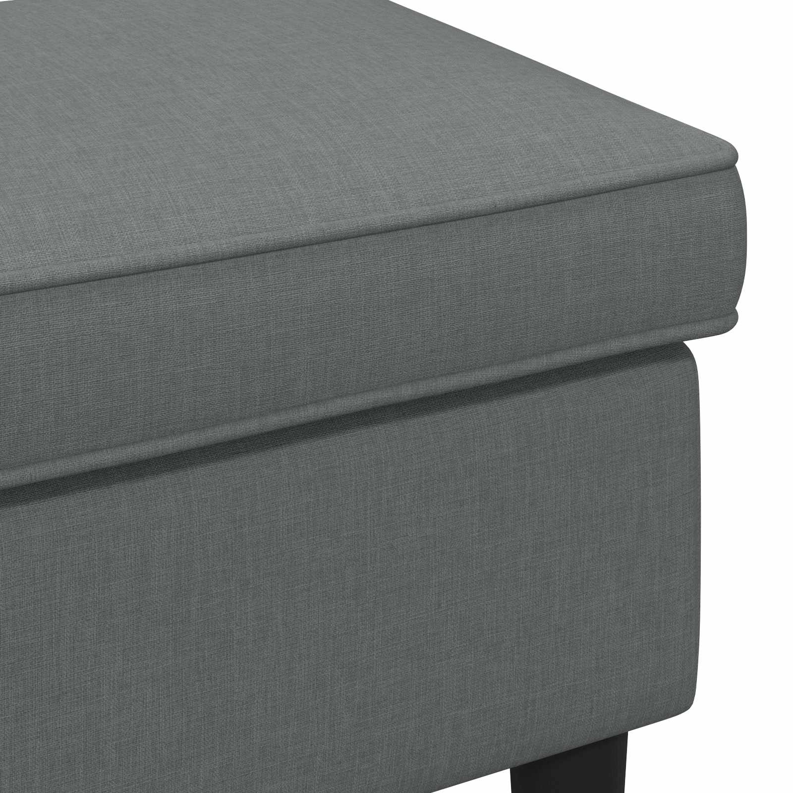 Hocker Hellgrau 55 x 35 x 41 cm Stoff