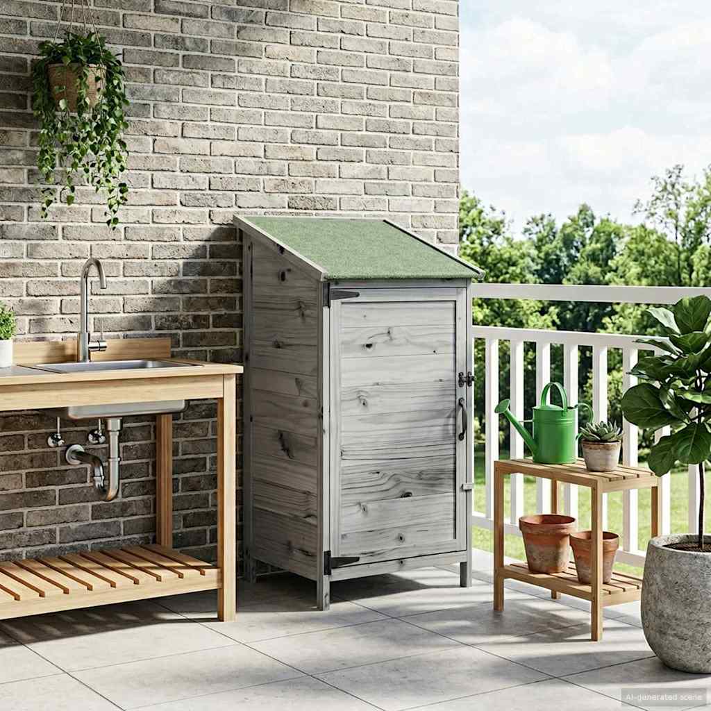 Gartenschuppen Natur 59 x 56 x 113,5 cm Massivholz aus Fichte