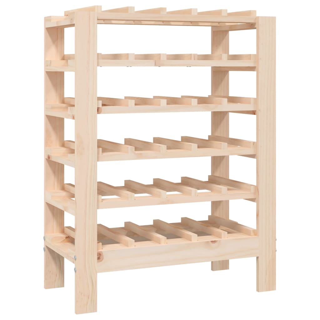 Weinregal 109,5x30x107,5 cm Massivholz Kiefer