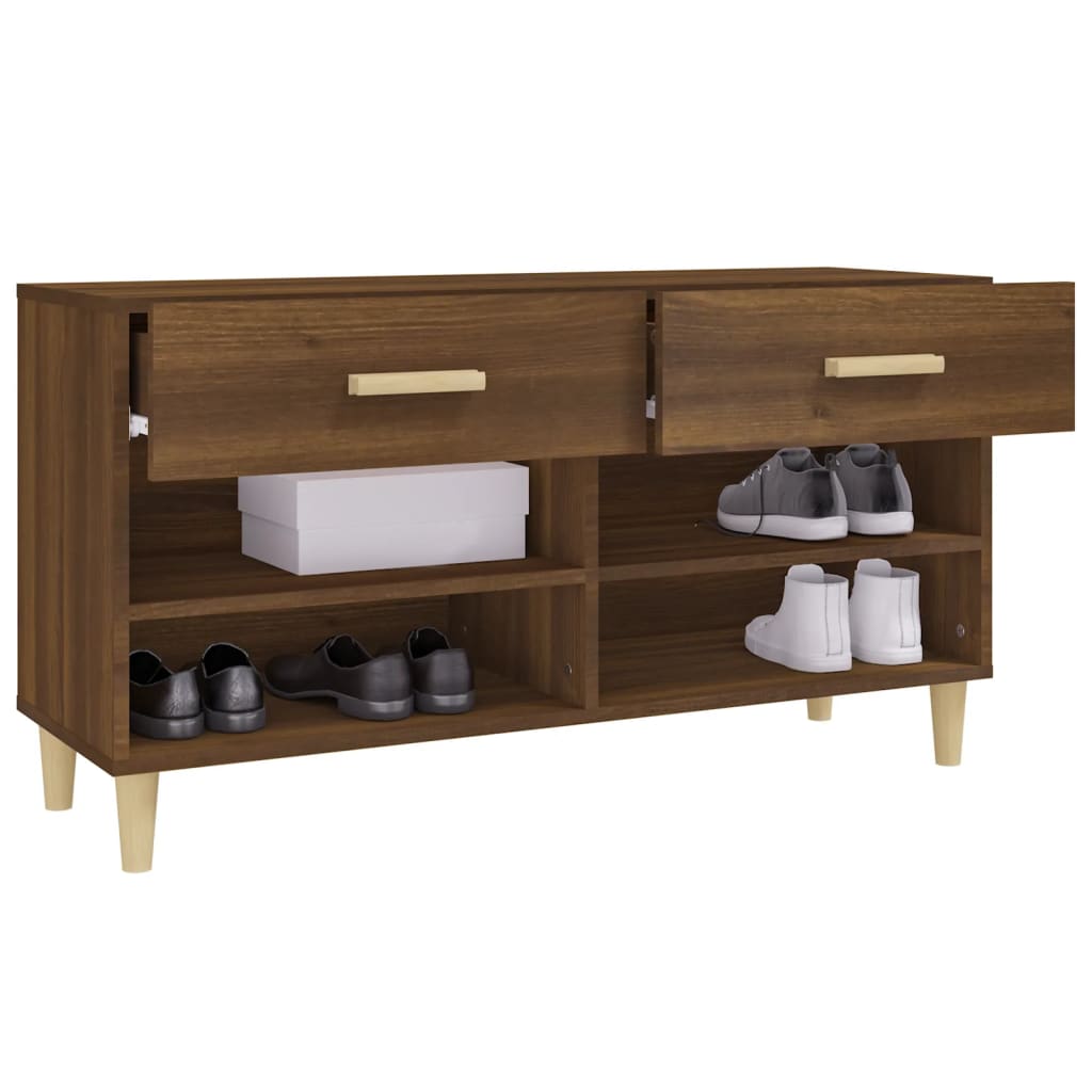 Schuhschrank Weiß 102x35x55 cm Holzwerkstoff
