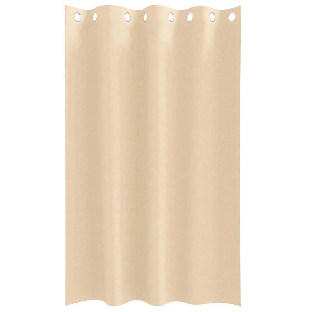Verdunkelungs-Vorhänge mit Ringen 2 pcs Beige 140 x 140 cm