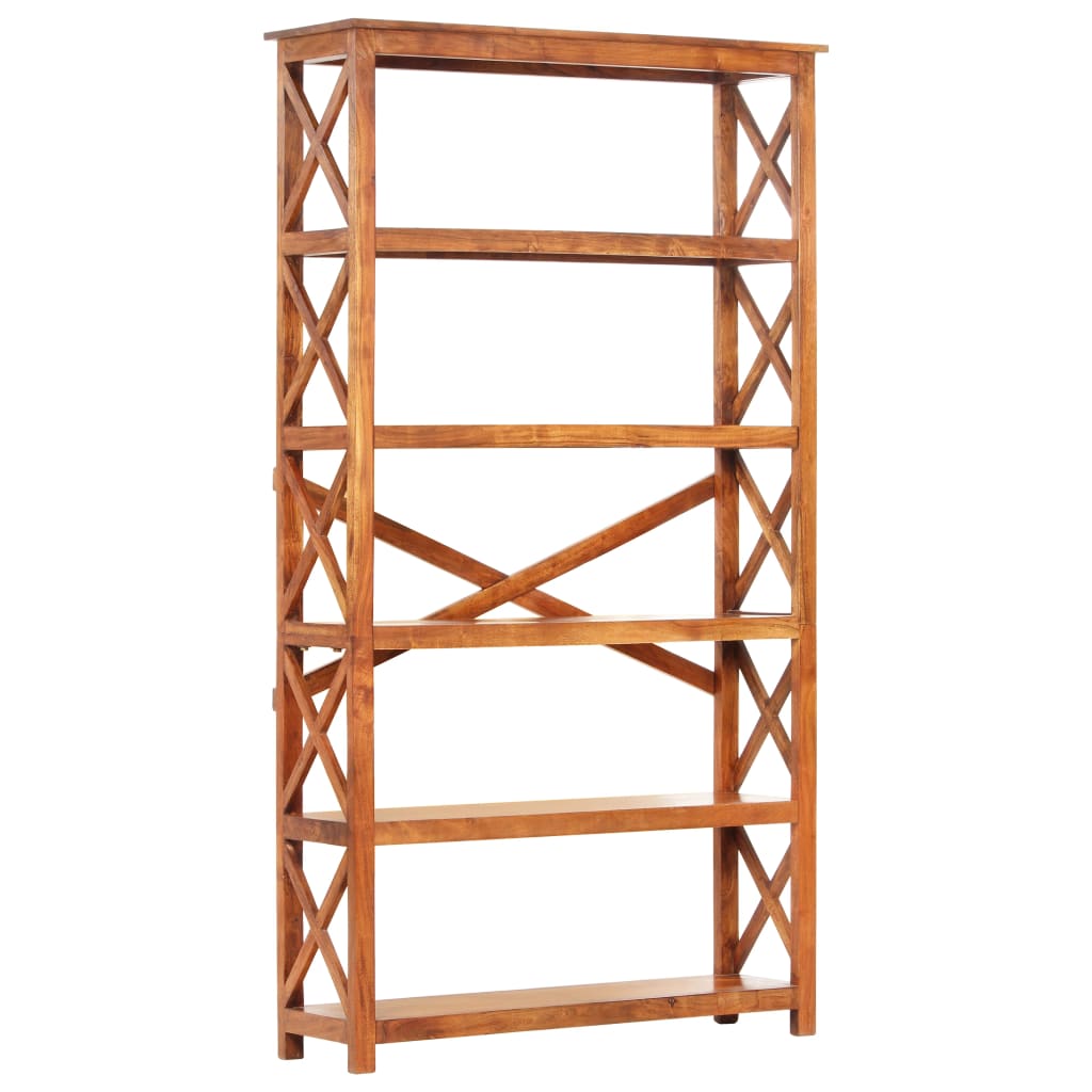 Bücherregal 60x30x160 cm Massivholz mit Honigfarbenem Finish