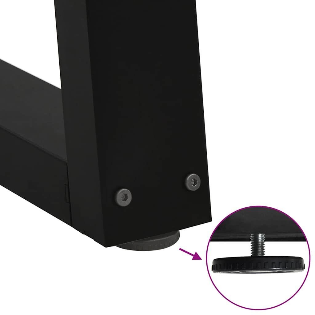 Couchtischbeine V-Form 2 Stück Schwarz 30x(30-31,3) cm Stahl