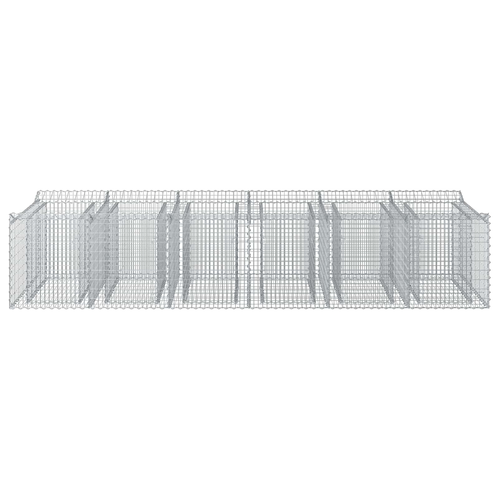 Gabionen-Hochbeet 2 pcs Silber