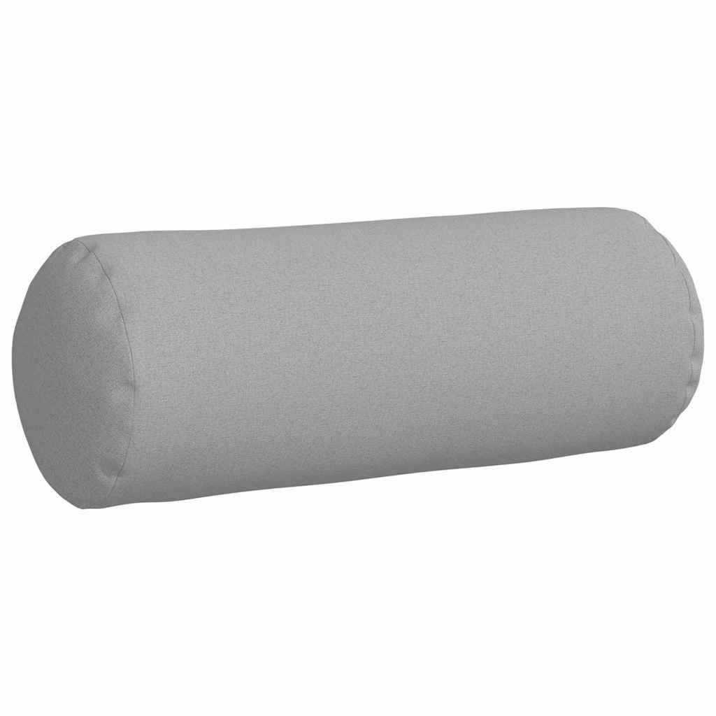 Bolsterkissen 2 Stück Hellgrau Ø 15 x 40 cm Stoff