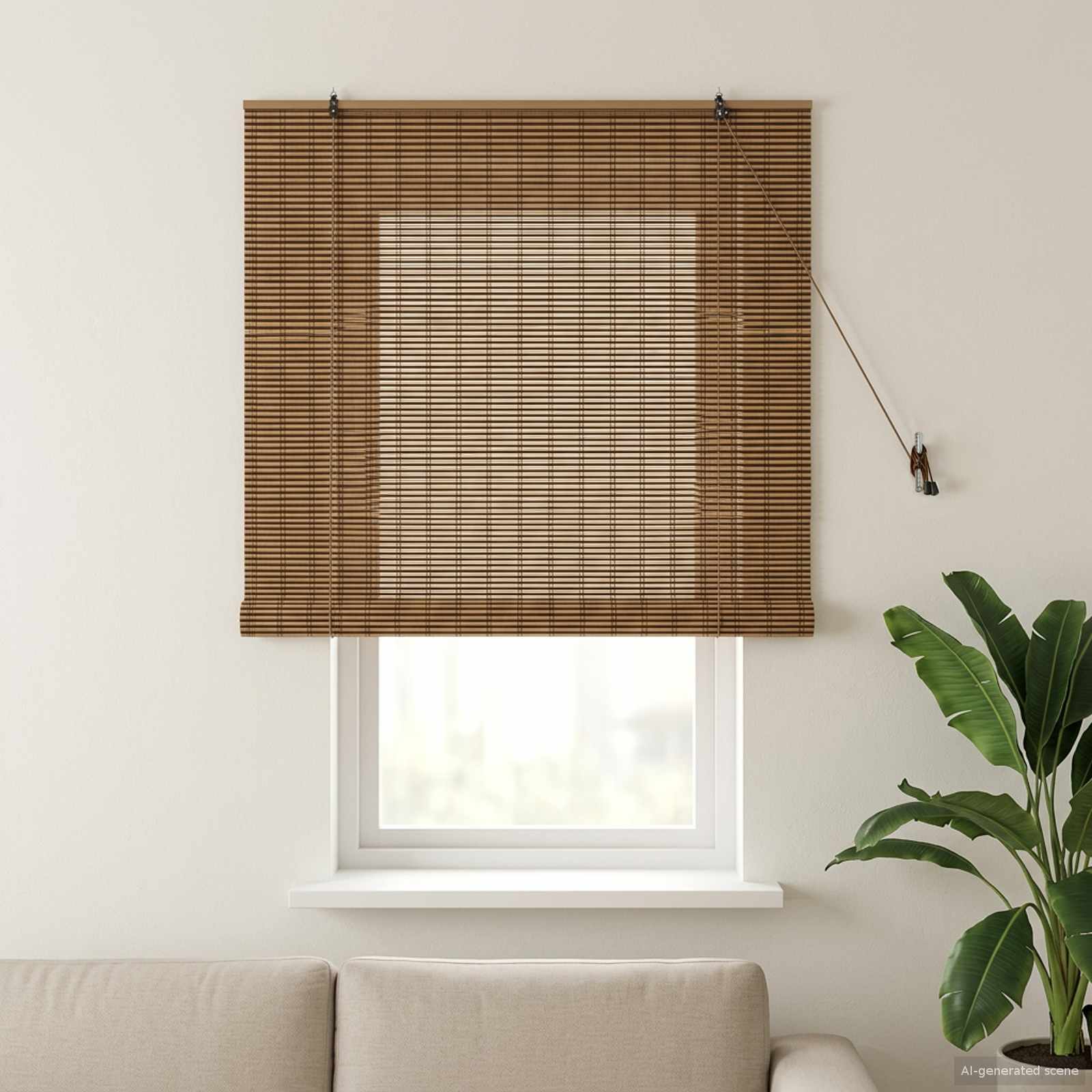 Rollo Braun 60 x 160 cm Bambus