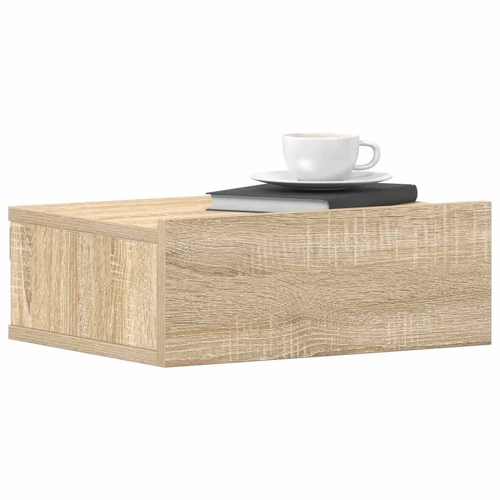 Hängender Nachttisch Weiß 40x30x15 cm Holzwerkstoff