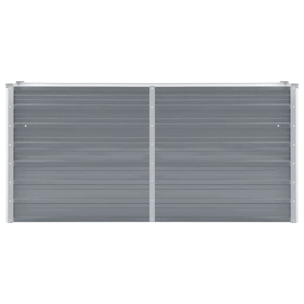 Hochbeet 160 x 80 x 77 cm Verzinkter Stahl Grau