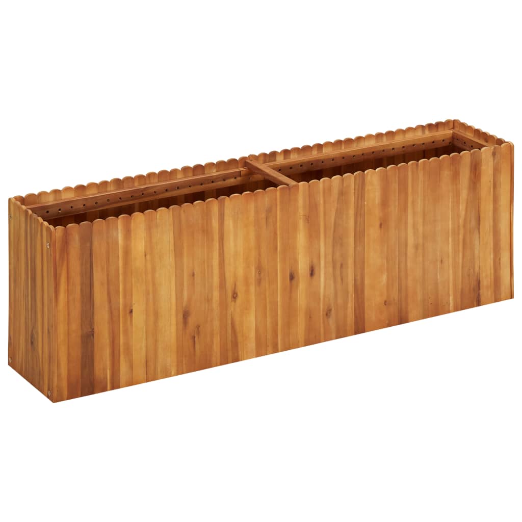 Garten-Hochbeet 50 x 30 x 25 cm Massivholz Akazie