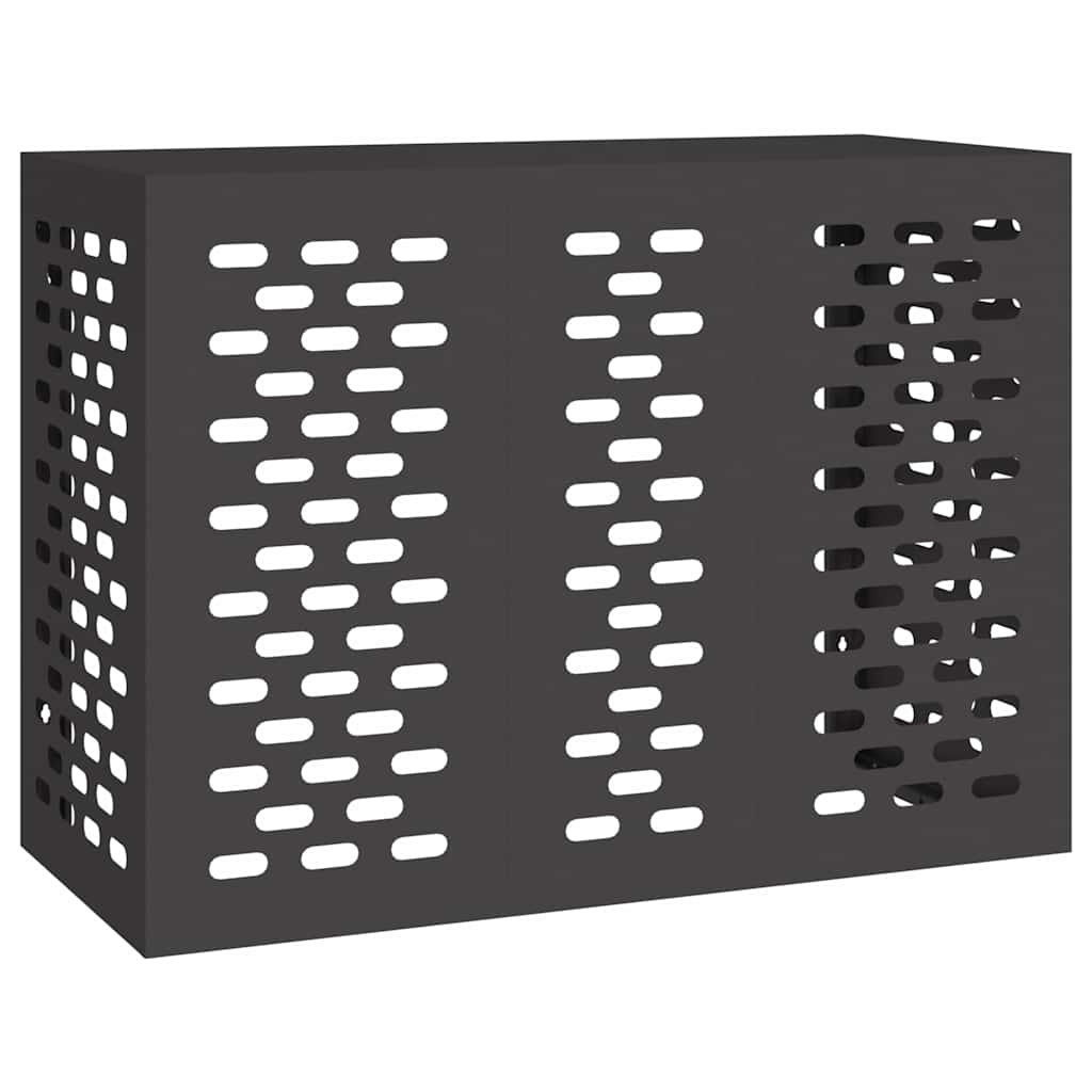 Klimaanlagenabdeckung Schwarz 90 x 40 x 60 cm Stahl