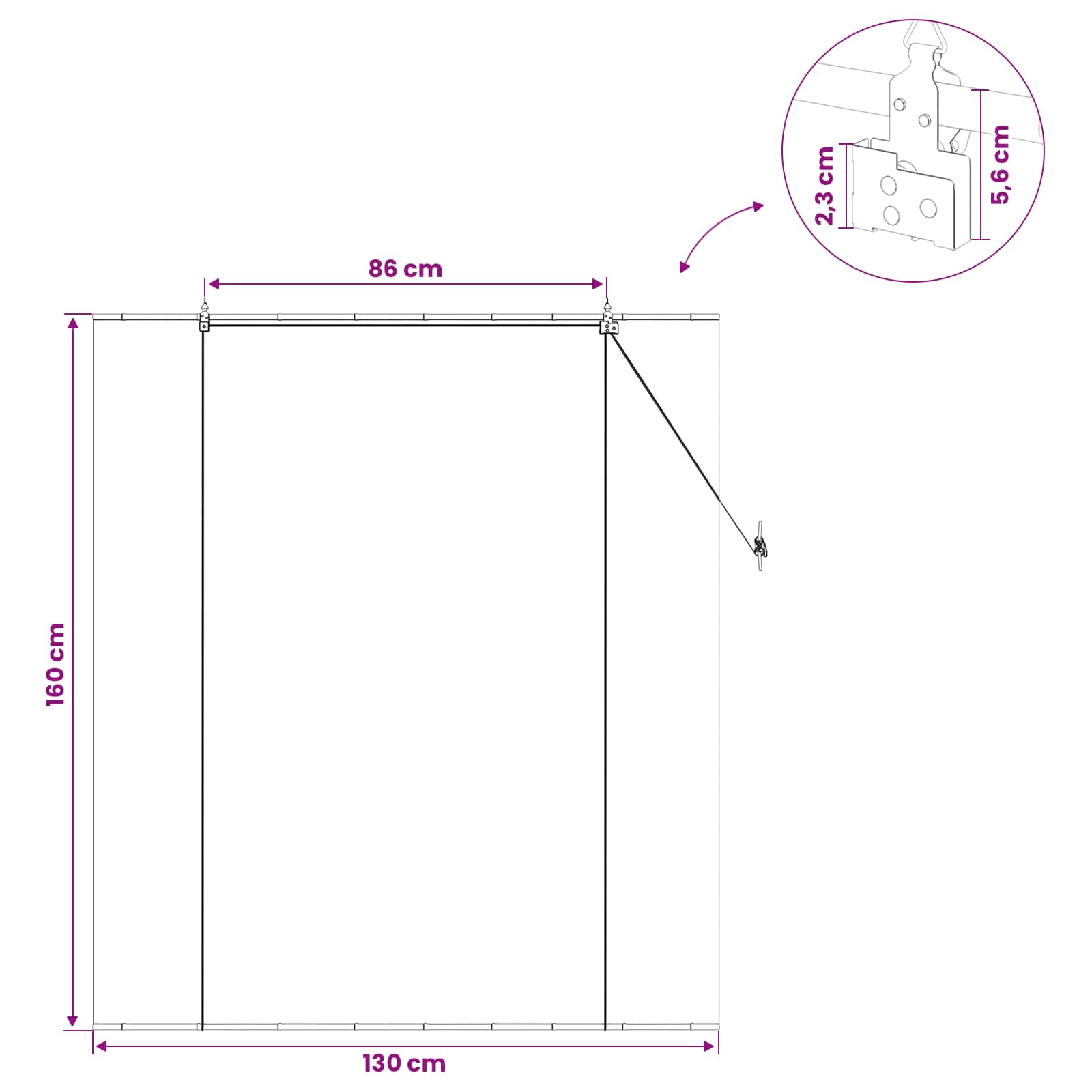 Bambusrollo Natur 80x160 cm