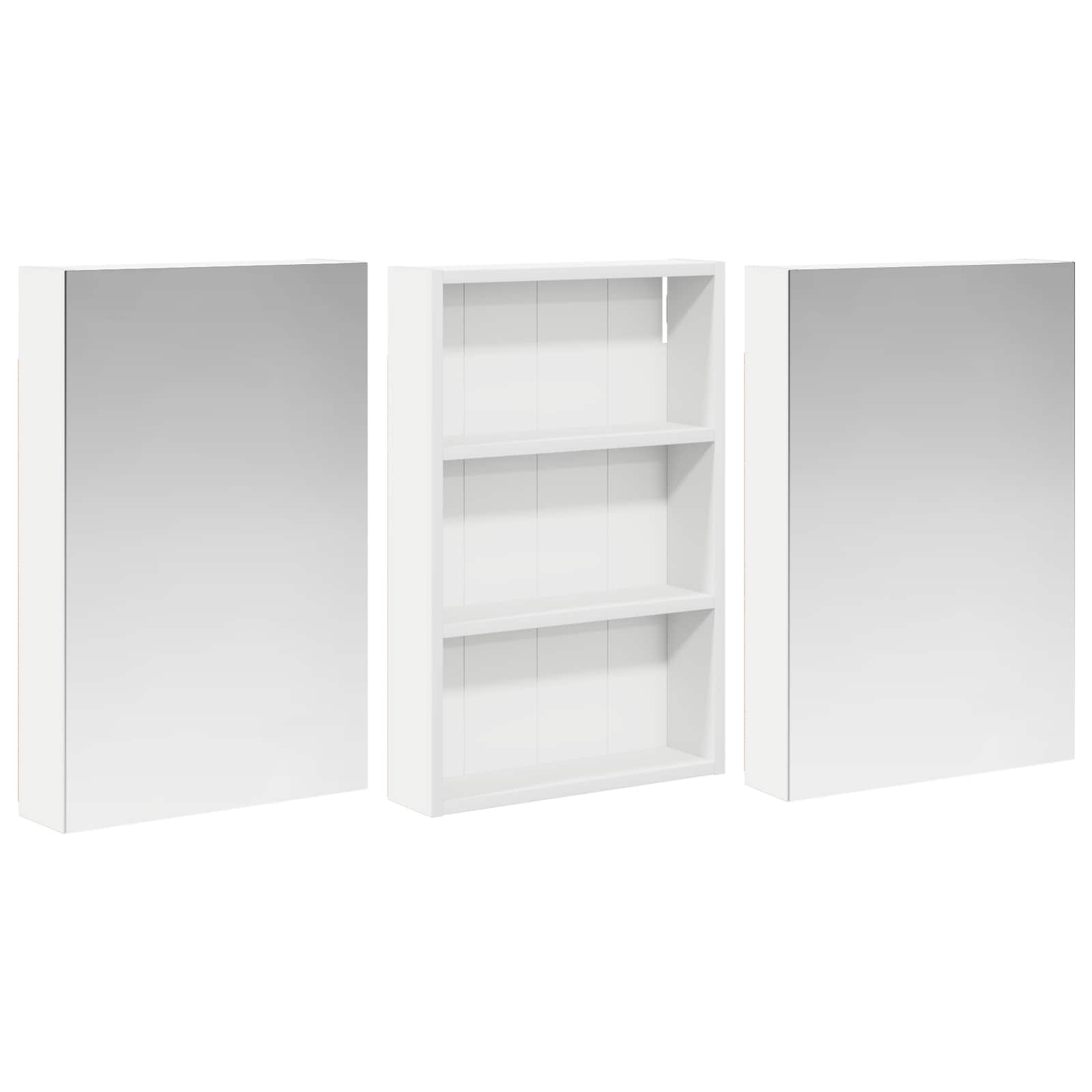 Badezimmerschrank-Set 3 pcs 80 x 10,5 x 50 cm Holzwerkstoff