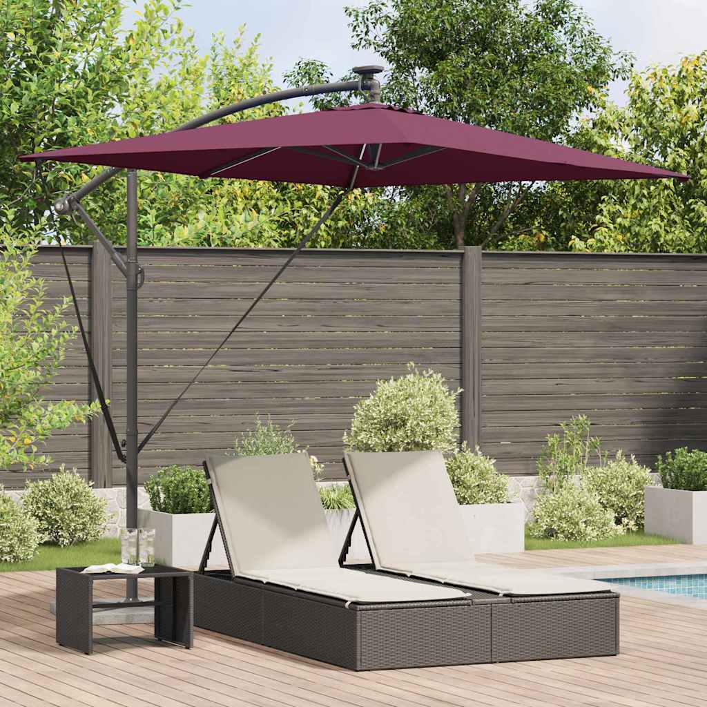 Sonnenschirm Sand 294 x 200 x 270 cm Polyester und Aluminium