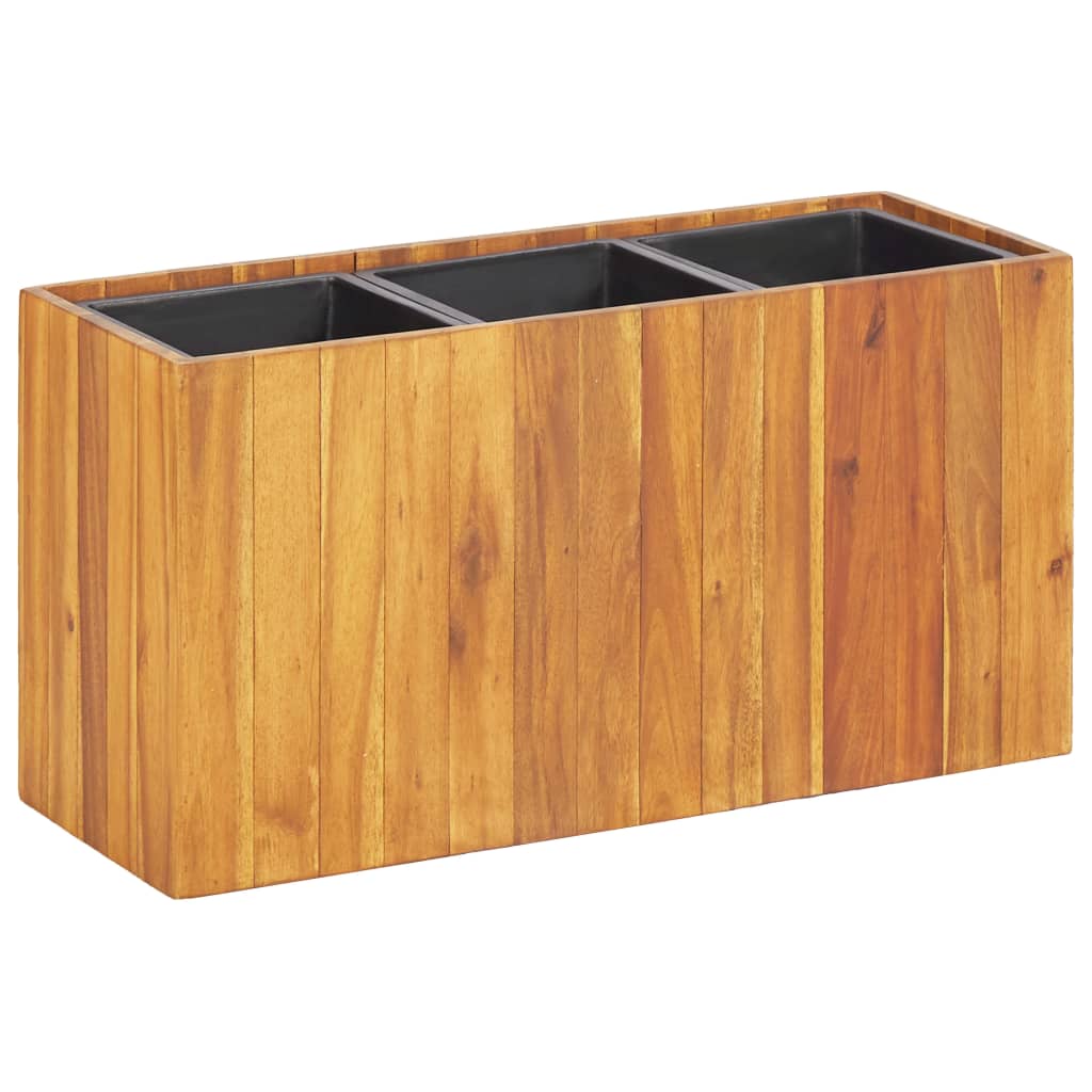 Garten-Hochbeet 24,5x24,5x25 cm Massivholz Akazie