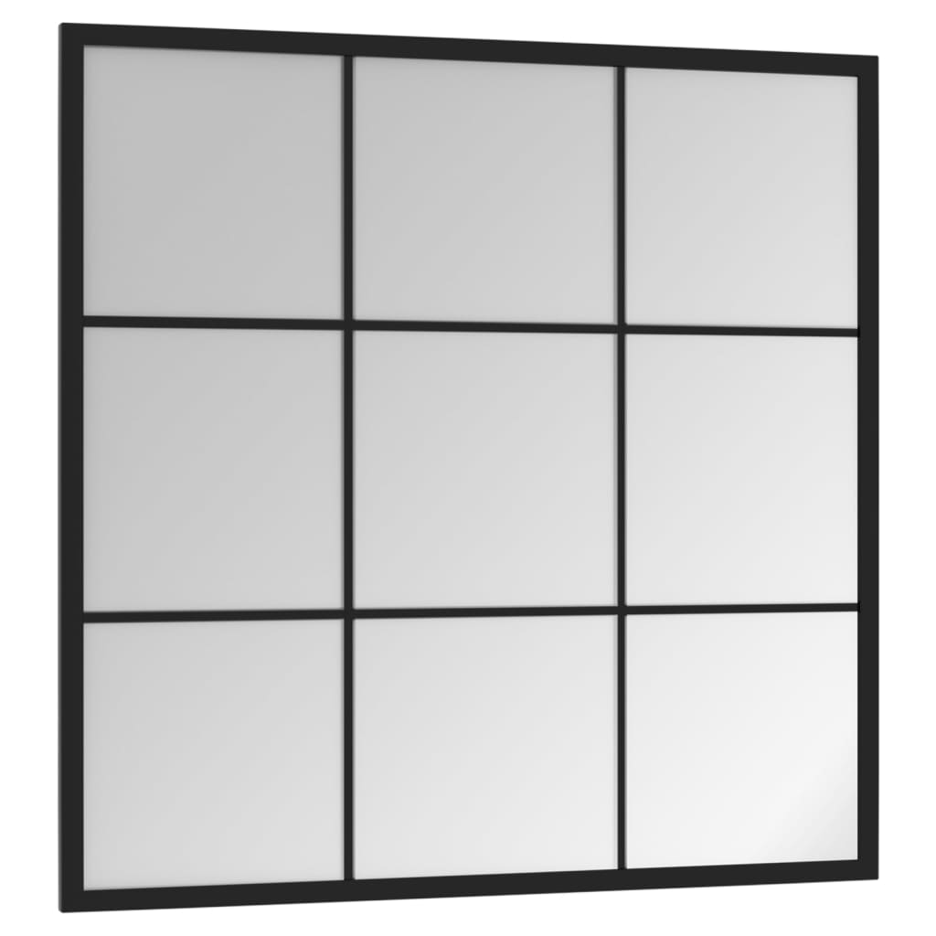 Wandspiegel Schwarz 60x40 cm Metall