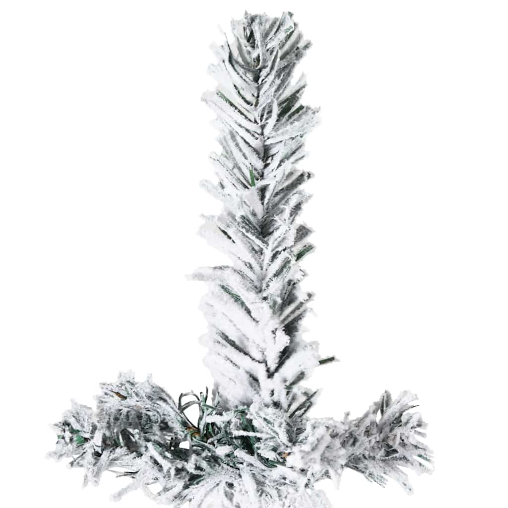Künstlicher Halb-Weihnachtsbaum mit Ständer Schlank Weiß 180 cm