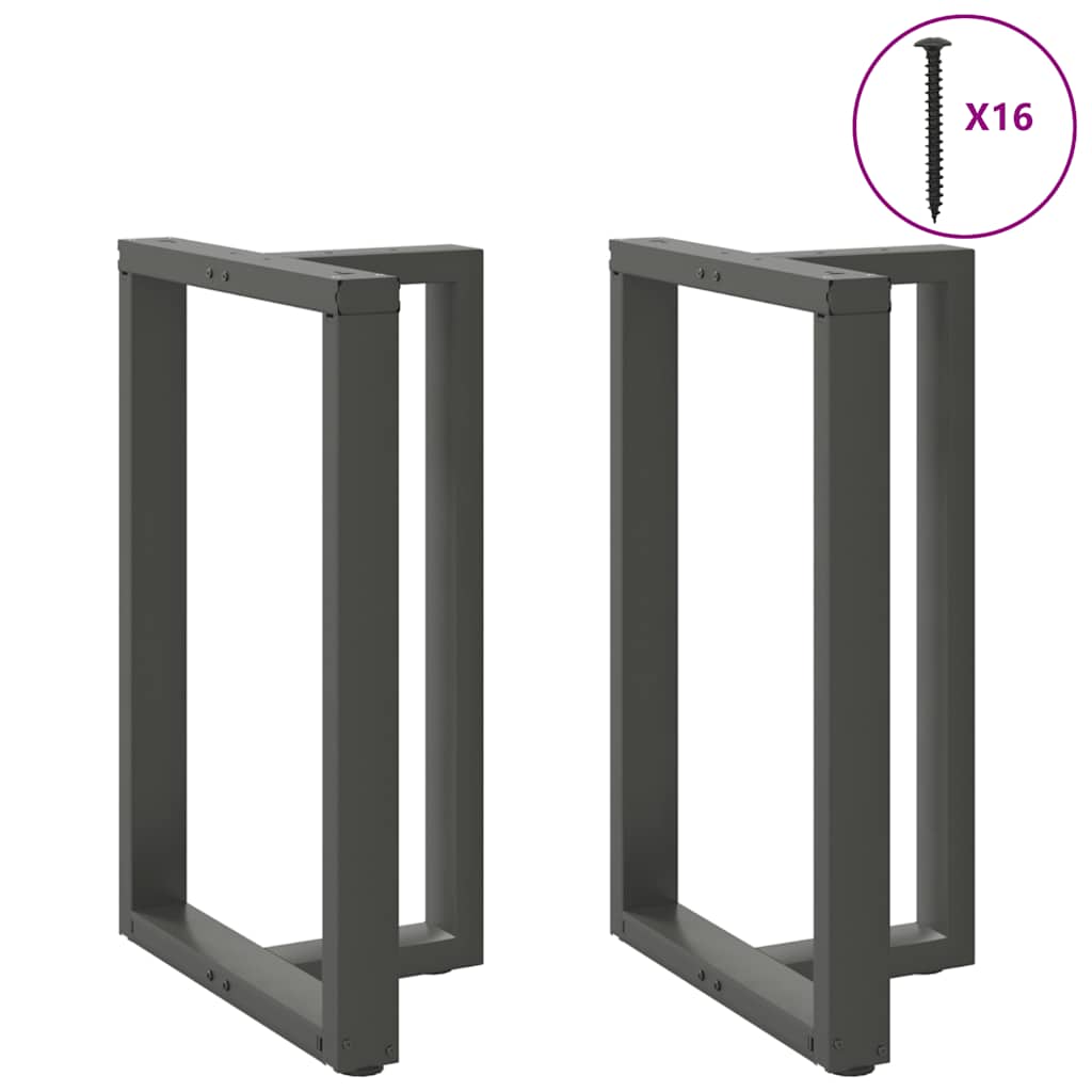 Couchtischbeine T-Form 2 Stk. Schwarz 30x25x(30-31) cm Stahl