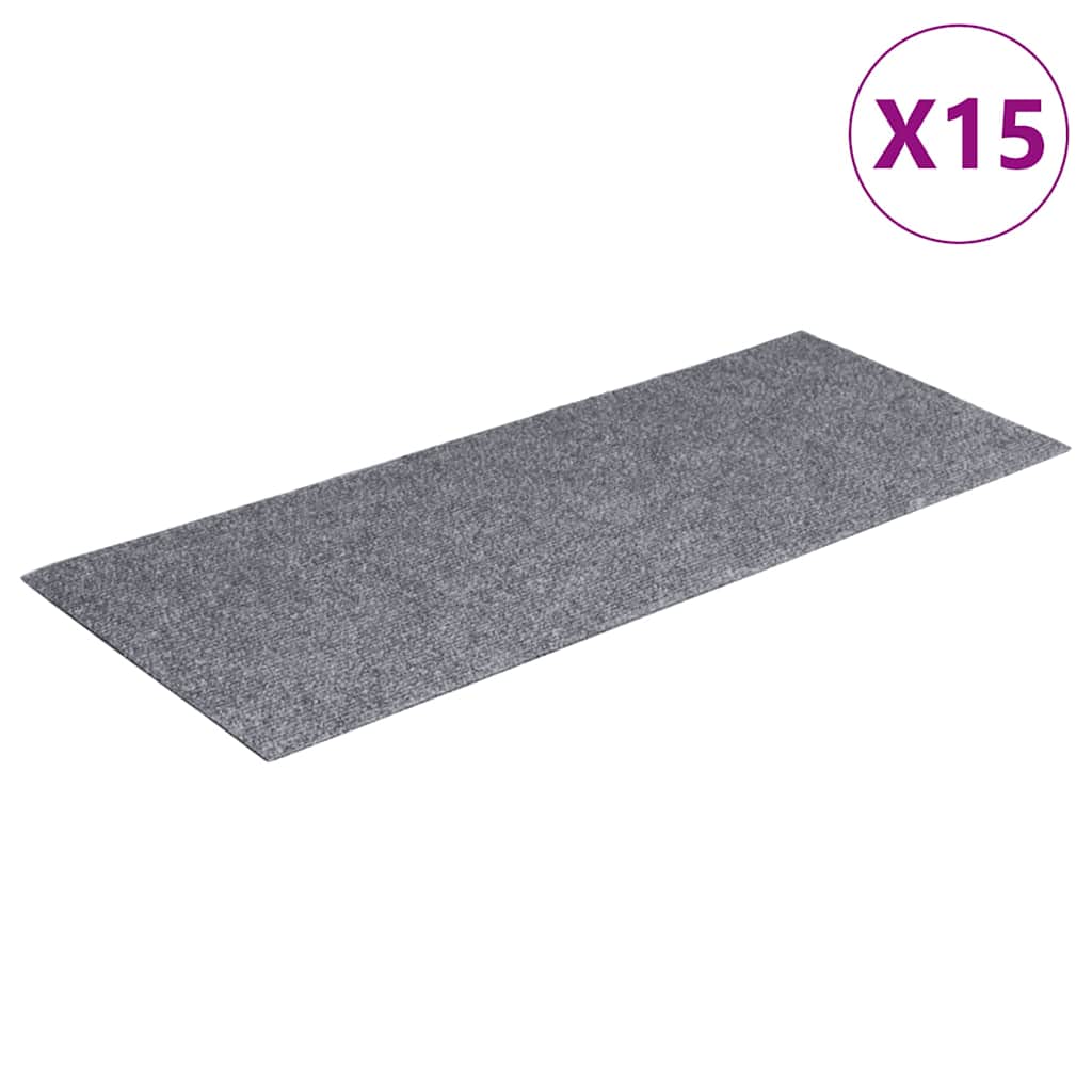 Stufenmatten Selbstklebend 15 Stk. 60x25 cm Hellbraun Rechteckig