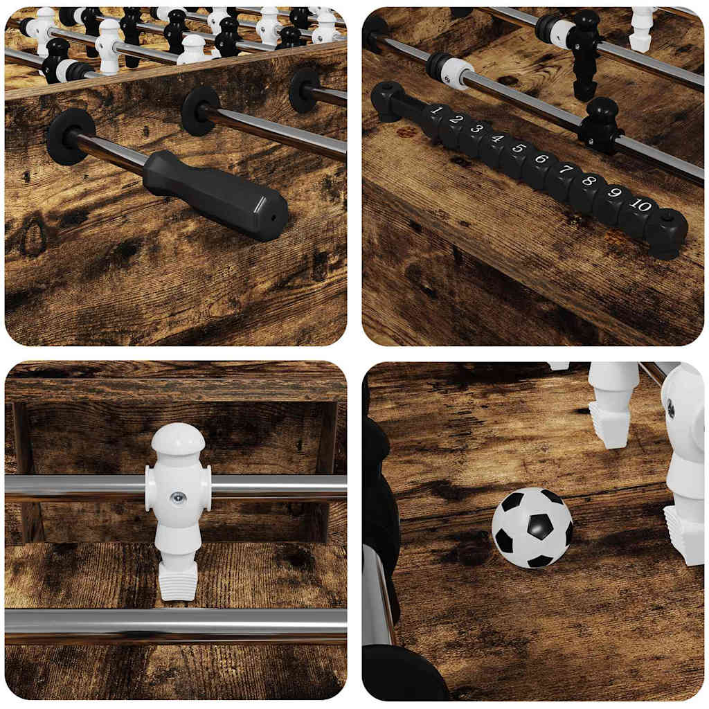 Tischfußballtisch Weiß 146,5 x 74 x 85 cm Holzwerkstoff