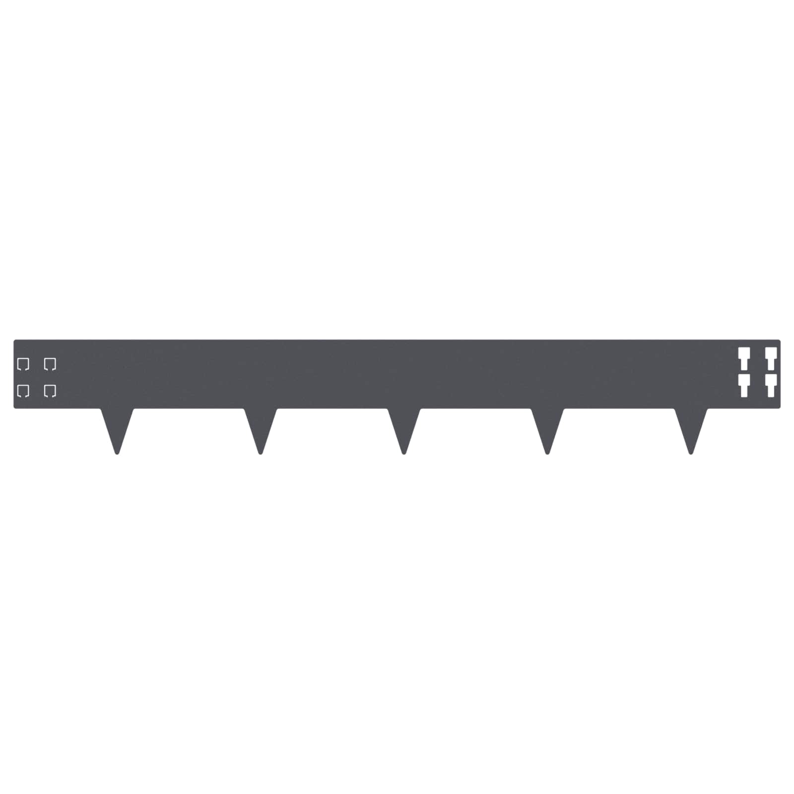 Raseneinfassung 10 pcs 100 x 12 cm Stahl Schwarz