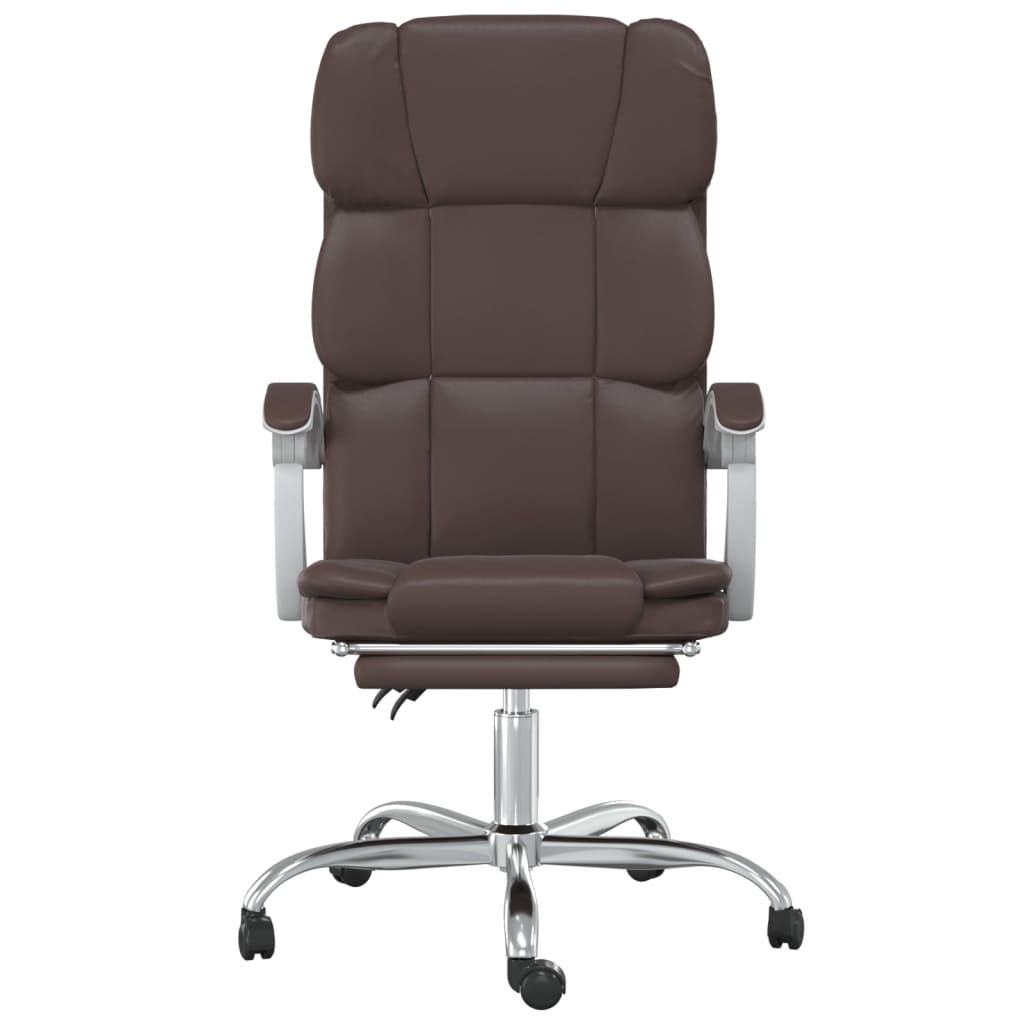 Bürostuhl mit Liegefunktion Schwarz Kunstleder