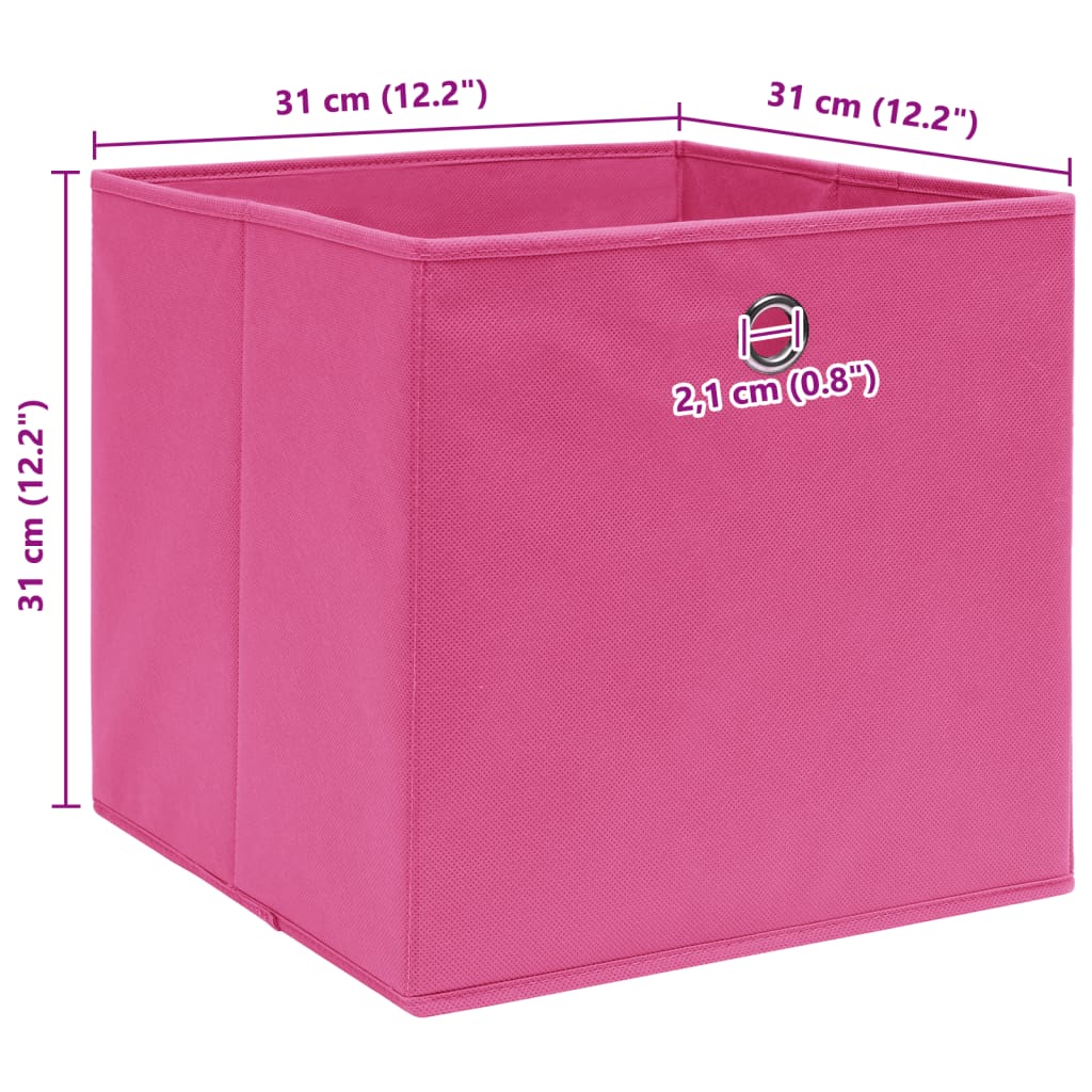 Aufbewahrungsboxen 4 Stk. Blau 32x32x32 cm Stoff