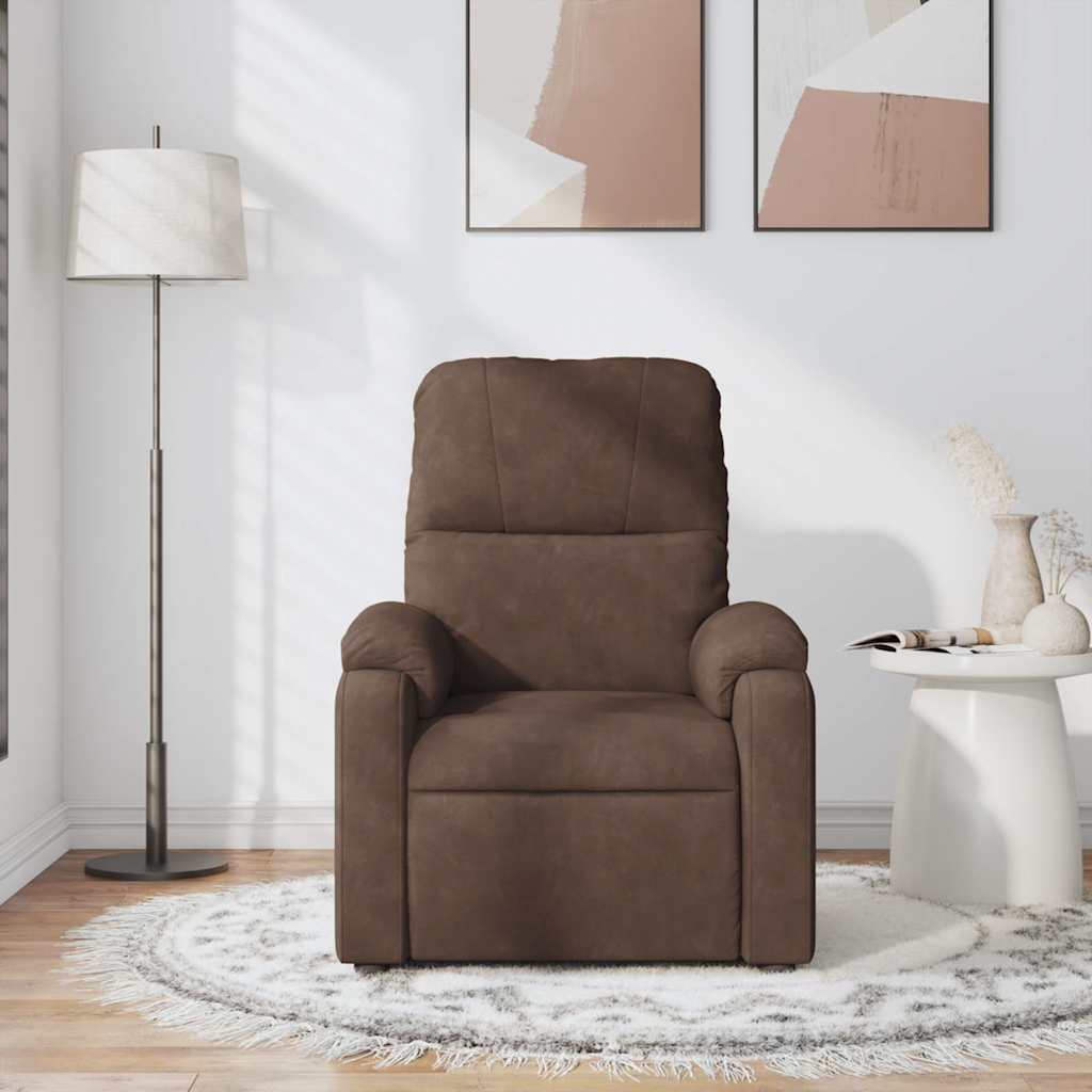 Relaxsessel Elektrisch Braun Mikrofasergewebe