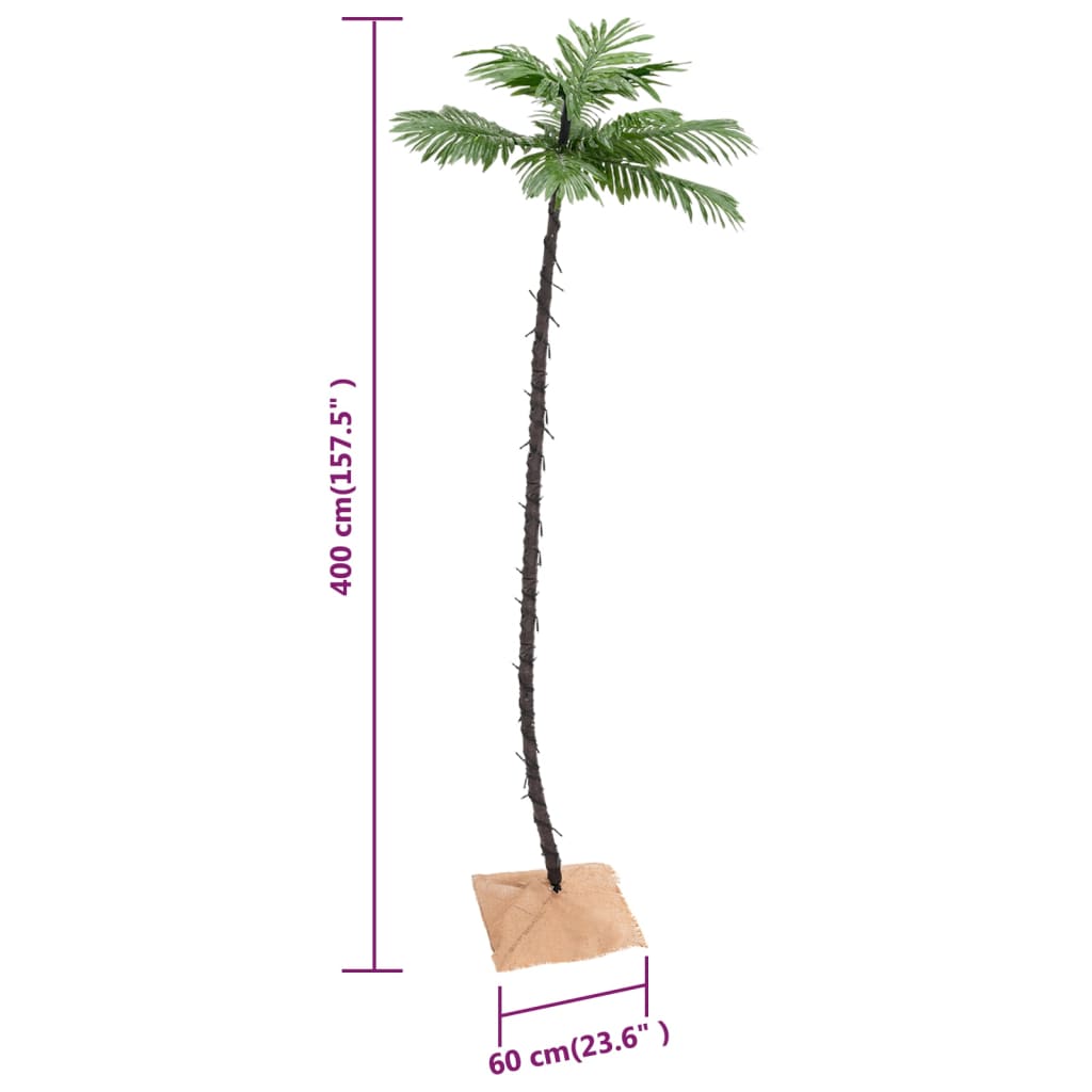 Künstliche Palme LED Warmweiß 72 LEDs 120 cm