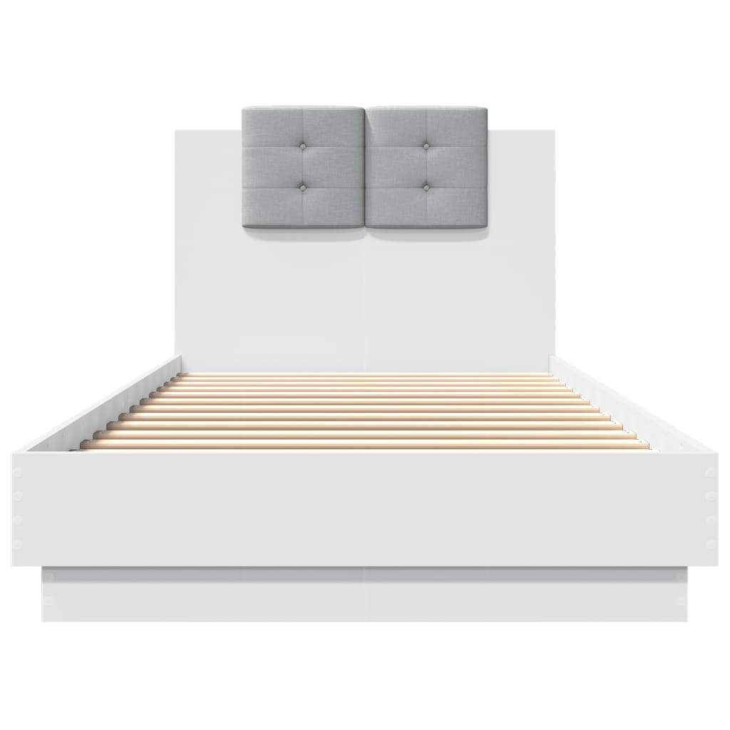 Bettgestell mit Kopfteil Grau Sonoma 180x200 cm Holzwerkstoff