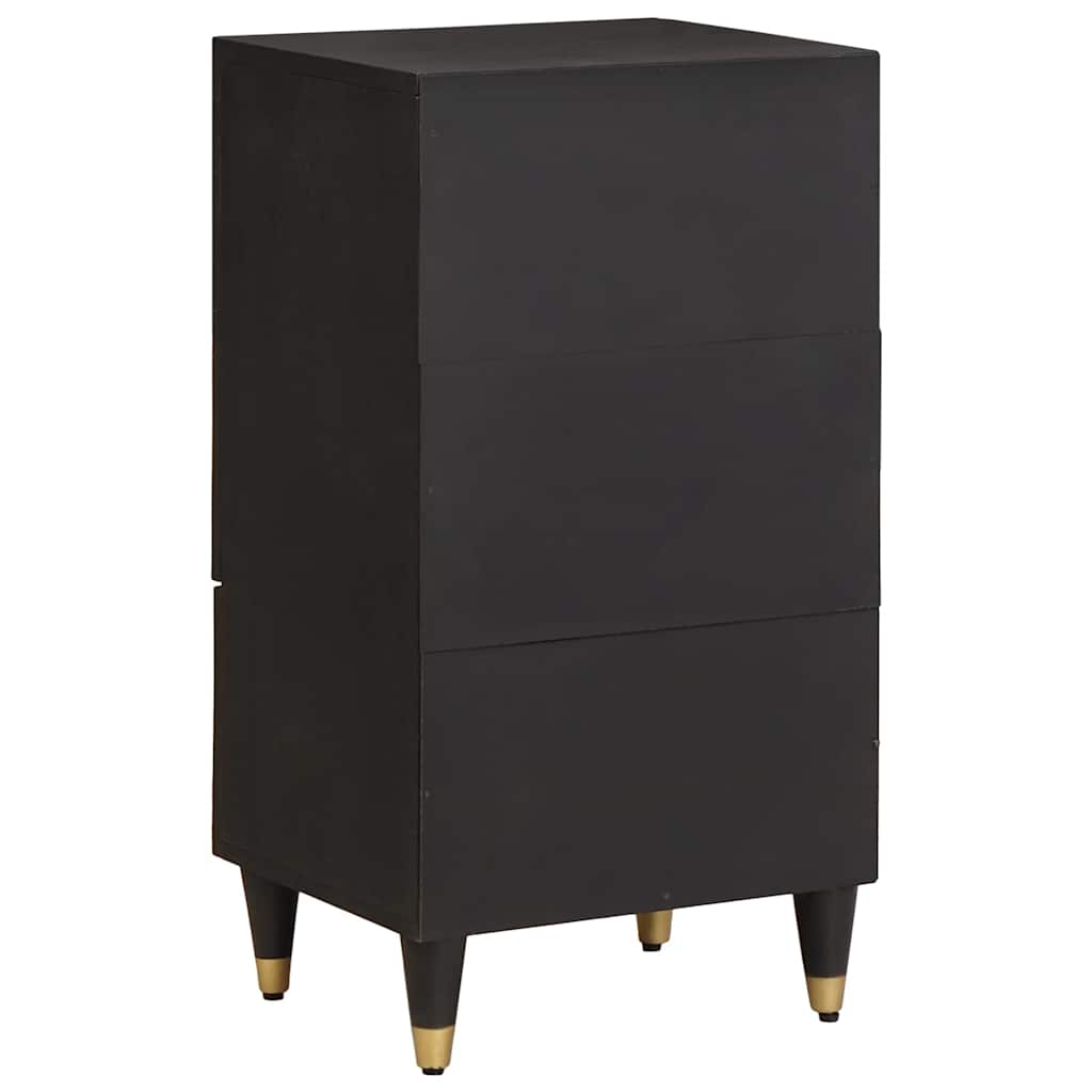 Sideboard Grau und Gold 40 x 33 x 75 cm Massivholz Mango