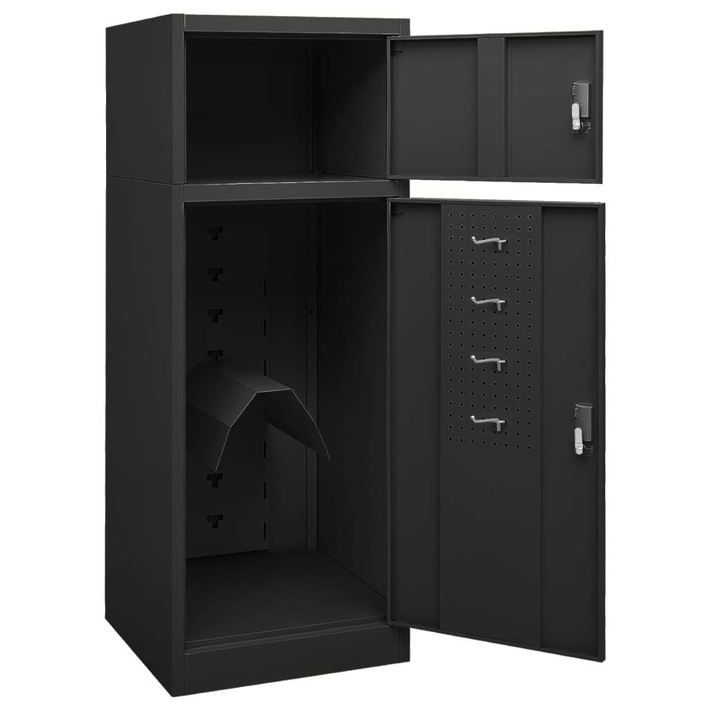 Sattelschrank Weiß 53x53x140 cm Stahl