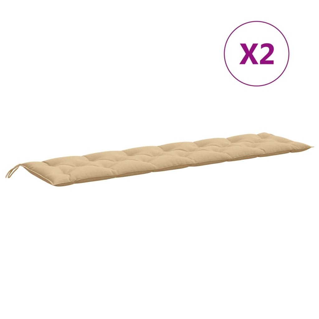 Gartenbank-Auflagen 2 Stk. Melange Anthrazit 100x50x7 cm Stoff