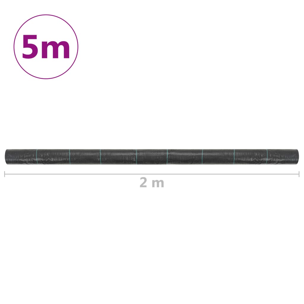 Unkraut- und Wurzelschutzfolie PP 2 x 100 m Schwarz