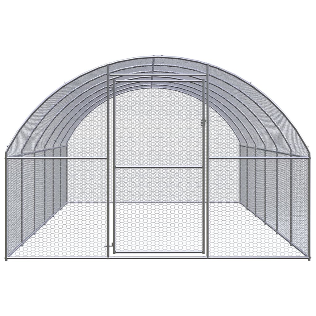 Outdoor-Hühnerstall 3x2x2 m Verzinkter Stahl